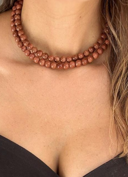 Collar dúo lluvia de oro.