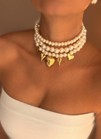 Collar trio perla y dijes