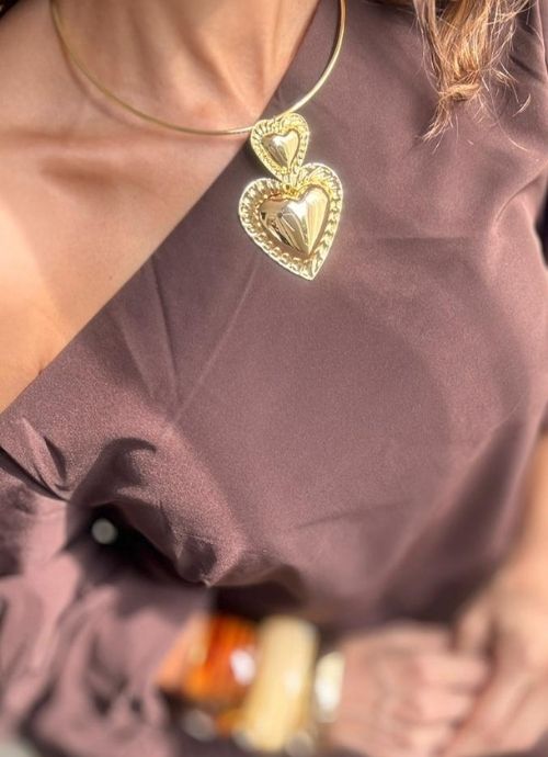 Collar aro Corazón.