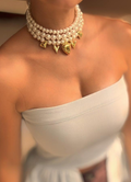 Collar trio perla y dijes