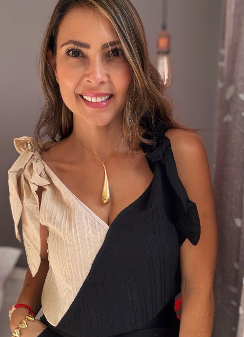 Blusita ilusión óptica + cadenita gota.